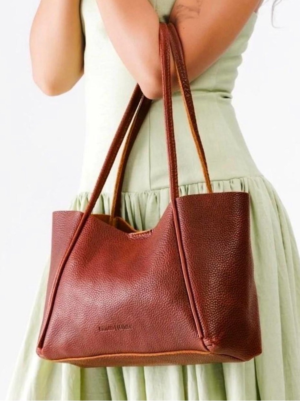 Portland leather Verona medium tote nutmeg - Picture 4 of 8